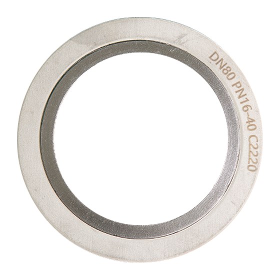 Type C spiral wound gasket with outer guide ring