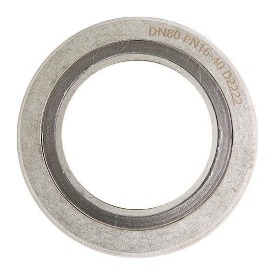 Type D spiral wound gasket with inner and outer guide rings